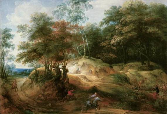 Jacques d'Arthois - Forest Landscape with Ambush