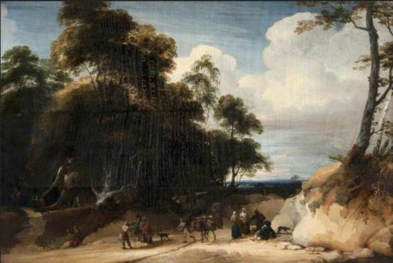 Jacques d'Arthois - Peasants at the Edge of a Forest 