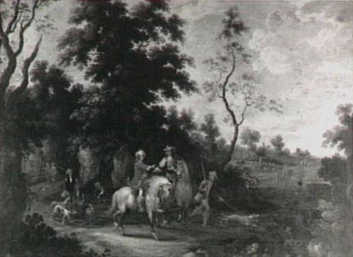 Jacques d'Arthois - Landscapes with Soldiers, Horsemen and Hunters 