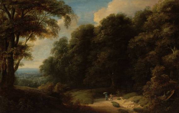 Jacques d'Arthois - The Sonian Forest with Travellers on a Path