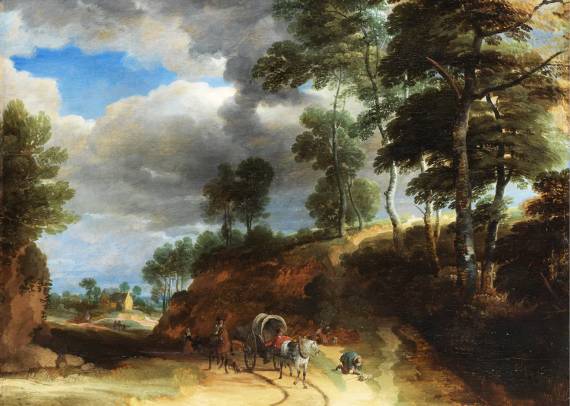 Jacques d'Arthois - A Wide Sunken Road