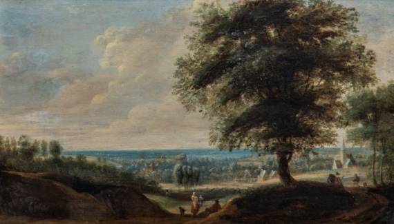 Jacques d'Arthois - Flemish Landscape with Figures