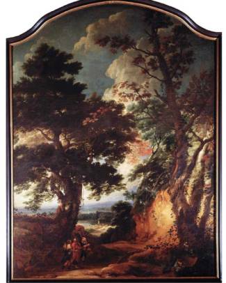 Jacques d'Arthois - Christ and the Disciples of Emmaus in a Wooded Landscape