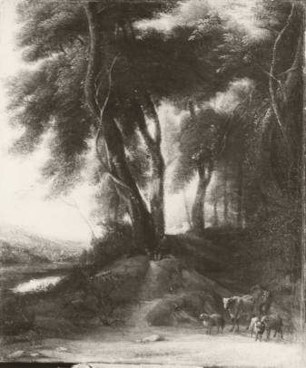 Jacques d'Arthois - Wooded Landscape with Herdsman and Cattle