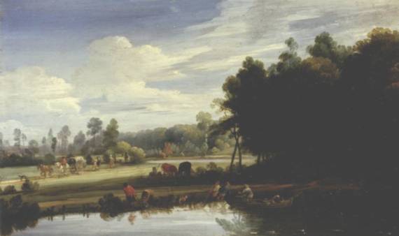 Jacques d'Arthois - Wooded Riverbank