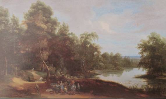 Jacques d'Arthois - Landscape with a Conversation