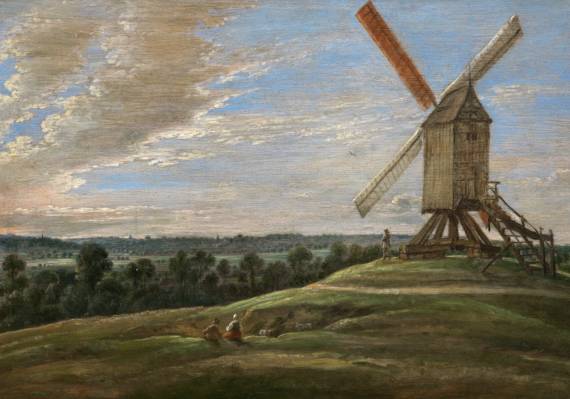 Jacques d'Arthois - Windmill Dominating a Panomaric Landscape