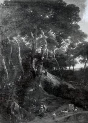 Jacques d'Arthois - Sheperds and their Flock in a Wooded Landscape