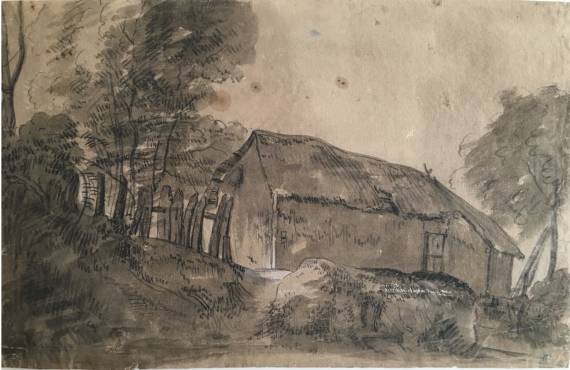 Jacques d'Arthois - Farm behind a Bank