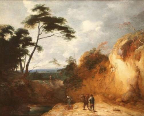 Jacques d'Arthois - Landscape wit Bank and Trees