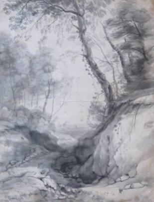 Jacques d'Arthois - A Sunken Path between Wooded Banks