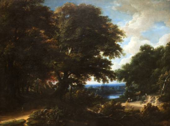 Jacques d'Arthois - Wooded Landscape with View on 