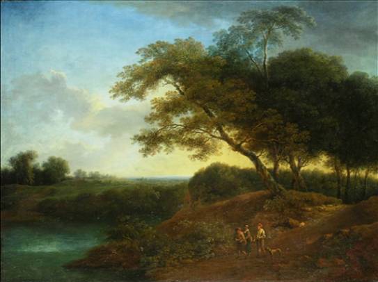 Jacques d'Arthois - Three Travellers at the Edge of a Wood
