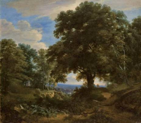 Jacques d'Arthois - Peasant Praying at the Foot of a Large Tree