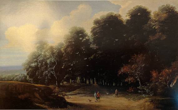 Jacques d'Arthois - Wooded Landscape with Travelers on a Sandy Road