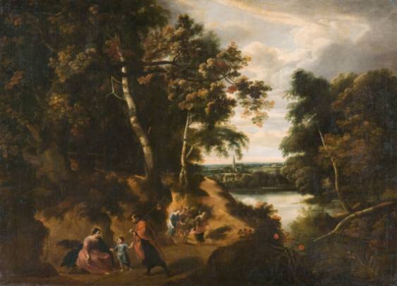 Jacques d'Arthois - Large Landscape with the Rest on the Flight to Egypt 