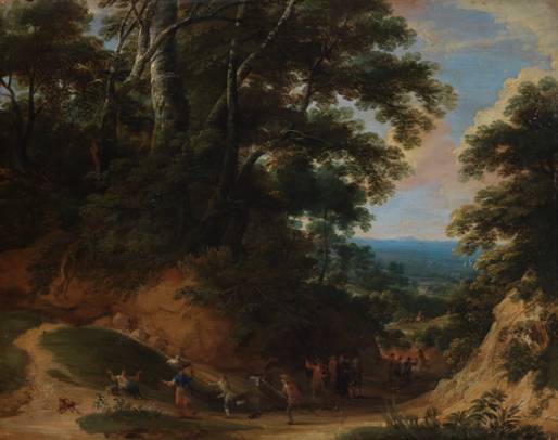 Jacques d'Arthois - Mountain Pass with Soldiers Attacking Peasants