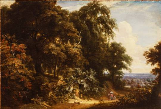 Jacques d'Arthois - Figures in a Wooded Landscape