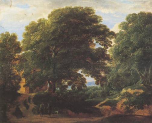 Jacques d'Arthois - Landscape with Peasants on Path