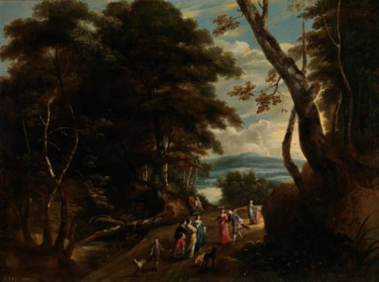 Jacques d'Arthois - Conversation in a Wood
