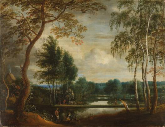 Jacques d'Arthois - Landcape with Pool
