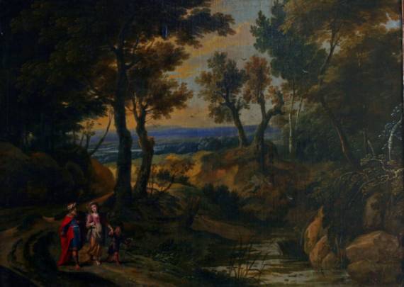 Jacques d'Arthois - Landscape with Abraham, Agar and Ishmael