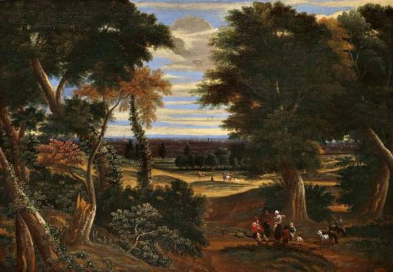 Jacques d'Arthois - Wooded Landscape with Sheperds and Horsemen