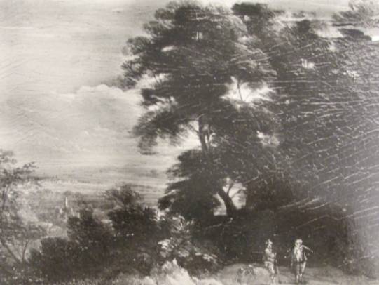 Jacques d'Arthois - Landscape with Huntsman and Peasant