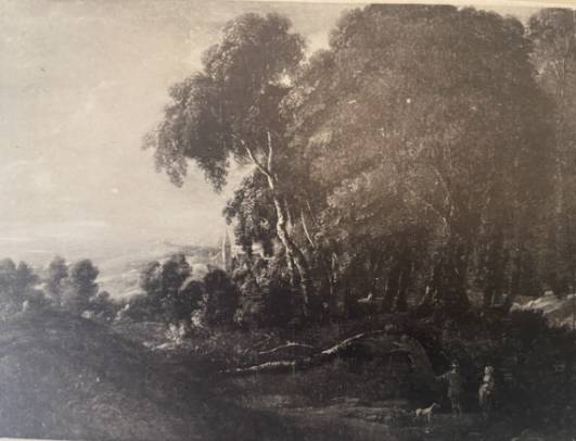 Jacques d'Arthois - Landscape with a Broken Trunk and a Hunter Conversing with a Woman