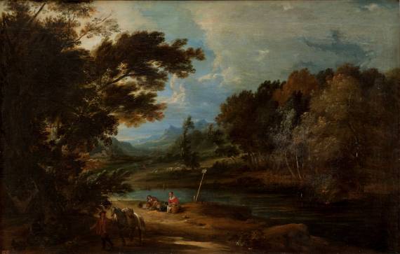 Jacques d'Arthois - Rest on the Bank of the River
