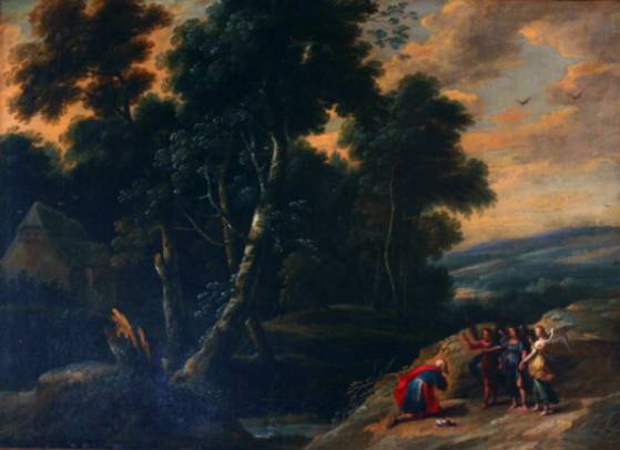 Jacques d'Arthois - Landscape with Abraham and The Three Angels