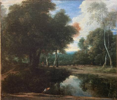 Jacques d'Arthois - Wooded Landscape with a Shepherd and his Flock by a Pool