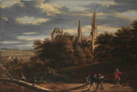 Jacques d'Arthois - The Nassau Palace with Loggers