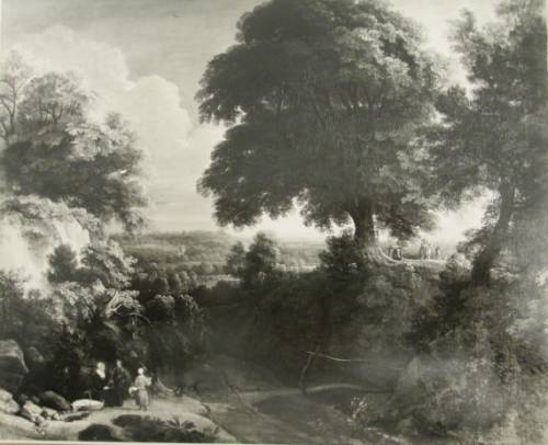 Jacques d'Arthois - Sunken Path with two Old Women Resting