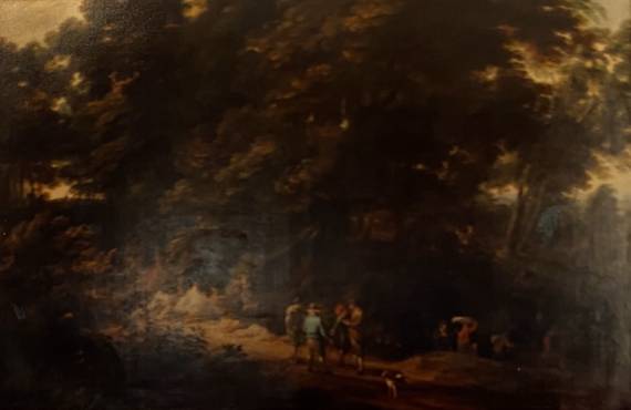 Jacques d'Arthois - Wooded Landscape with Figures on a Path 