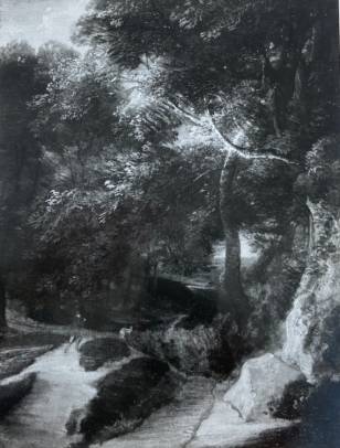 Jacques d'Arthois - Wooded Landscape with an Escarpment and Small Figures