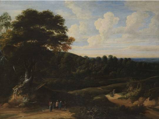 Jacques d'Arthois - A Forest Edge with a Fortune Teller