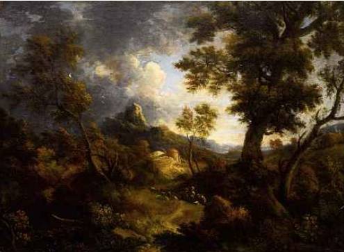 Jacques d'Arthois - Wooded Landscape With Shepherds