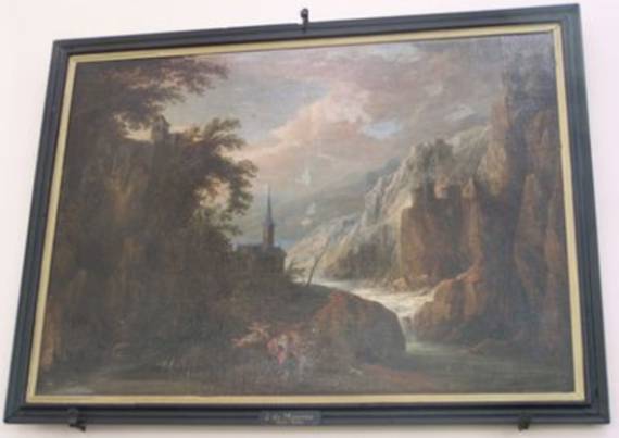Jacques d'Arthois - Landscape with Jesus and Little John