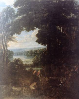 Jacques d'Arthois - Landscape with Syrinx Haunted by Pan