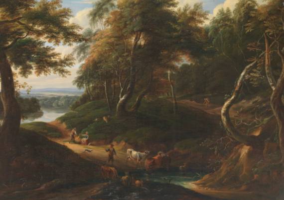 Jacques d'Arthois - Landscape with Cowherd and Herd