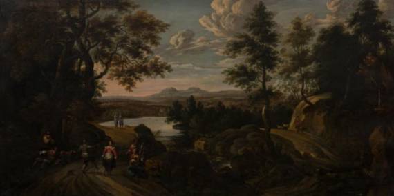 Jacques d'Arthois - Landscape with Figures