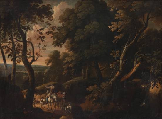 Jacques d'Arthois - Landscape with Cowherd