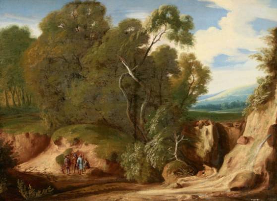 Jacques d'Arthois - Travellers Meet on the Edge of a Wood