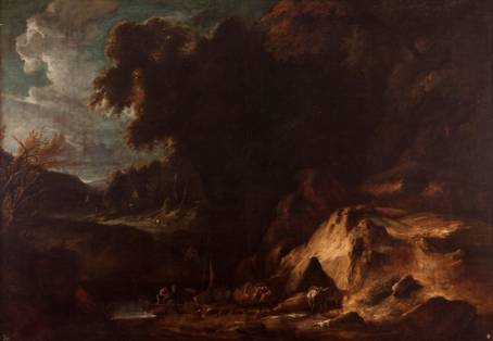 Jacques d'Arthois - Landscape with Figures