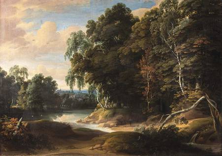 Jacques d'Arthois - Wooded Landscape with a Stretch of Water and a Distant View 