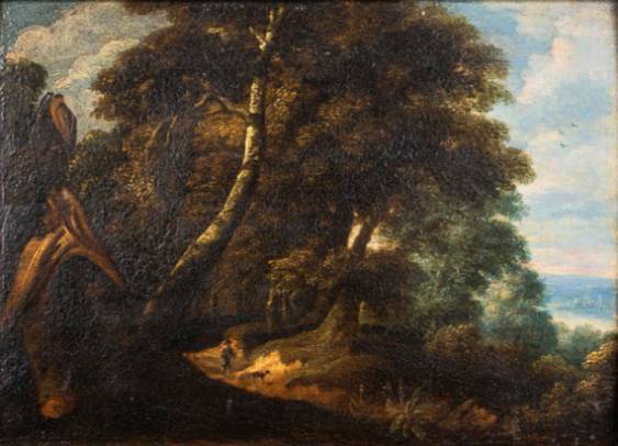 Jacques d'Arthois - A Traveller through a Wooden Area