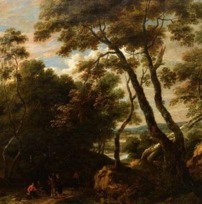 Jacques d'Arthois - Resting Figures in the Sonian Forest