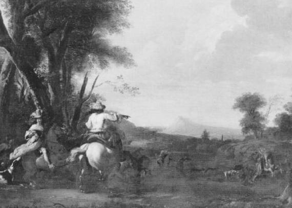 Jacques d'Arthois - Hound Hunting Scene