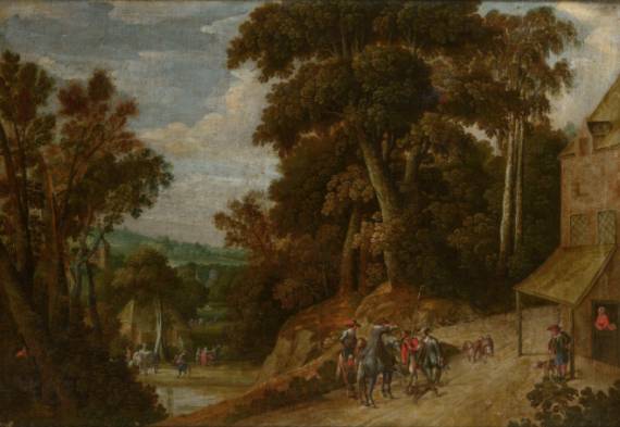 Jacques d'Arthois - Animated Landscape with Riders